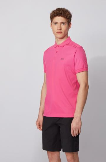 Koszulki Polo BOSS Slim Fit Różowe Męskie (Pl02362)